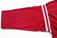 画像5: 70s USA製 ARTEX OKLAHOMA FOOTBALL SOONERS アメフト コットン フットボールTシャツ 濃赤 (5)