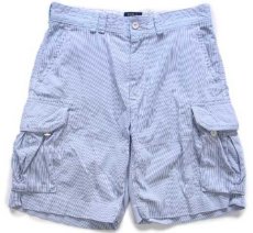 画像1: ポロ ラルフローレン ストライプ コットン カーゴ ショートパンツ 34★ショーツ (1)