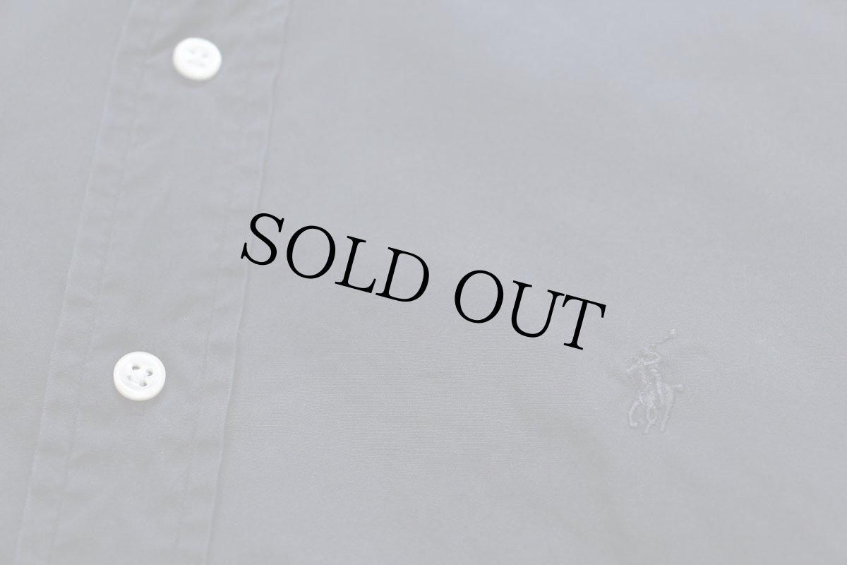 画像5: 00s ラルフローレン BLAKE ワンポイント ボタンダウン 半袖 コットンシャツ 黒 フェード L (5)