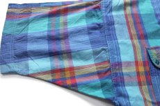 画像6: 80s INDIANA REPUBLIC マドラスチェック 半袖 コットンシャツ XL★インド綿 (6)