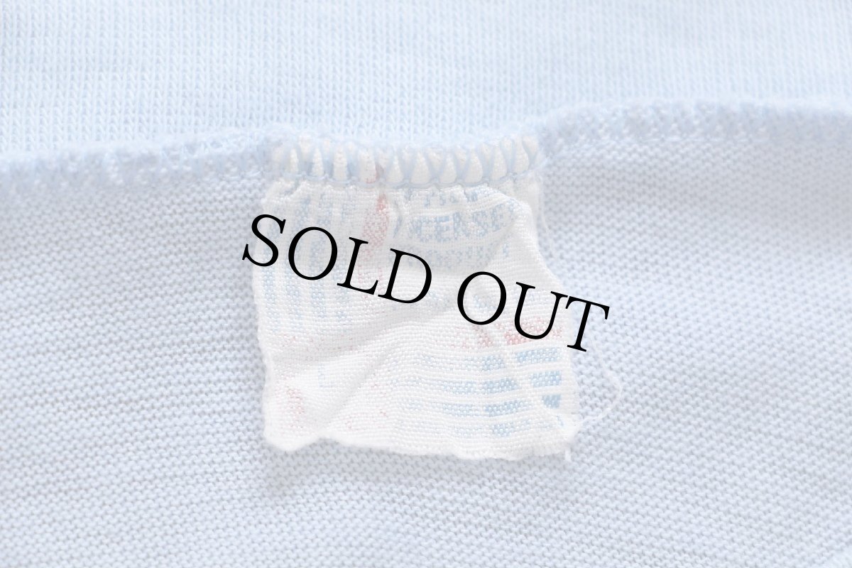 画像5: 80s NFL DETROIT LIONS アメフト 染み込みプリント Tシャツ 水色 L (5)