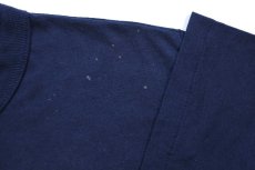 画像5: 80s USA製 Championチャンピオン OLD DOMINION UNIVERSITY ひび割れプリント ペンキ飛び Tシャツ 紺 L (5)