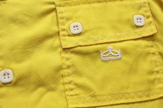 画像5: 70s Sears KINGS ROAD ロゴ刺繍 半袖 オープンカラーシャツ 黄 M (5)