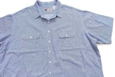 画像3: 90s USA製 JCPenney BIGMACビッグマック ヒッコリー ストライプ コットン 半袖 ワークシャツ カスタム★超特大 (3)