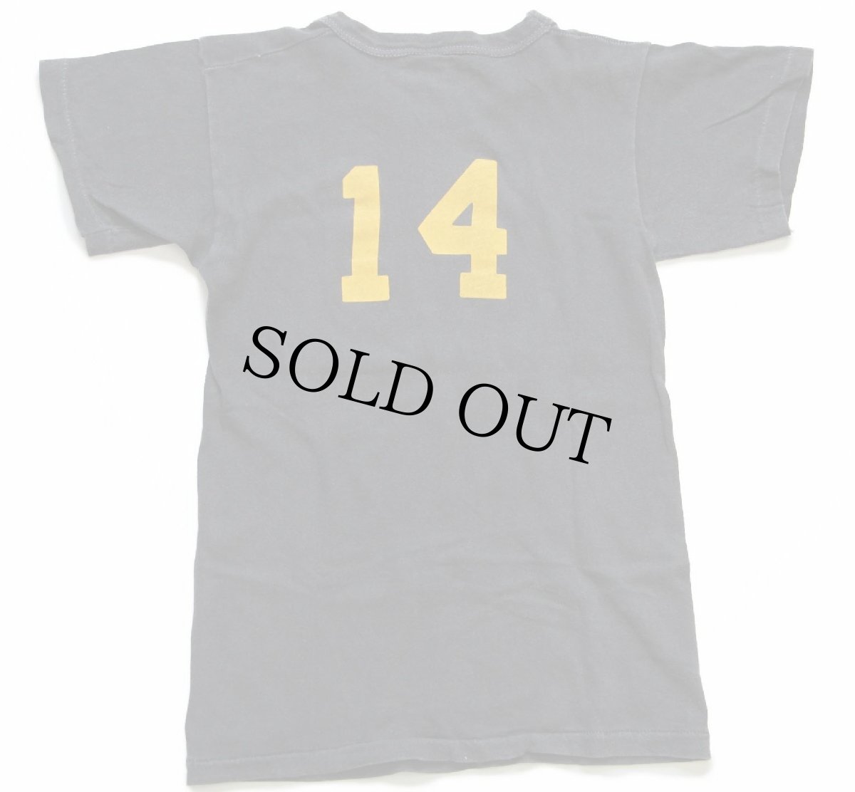 画像3: 70s USA製 RUSSELLラッセル COTTAGE GROVE PEE-WEE GIANTS 三段中抜き 14 ナンバリング コットンTシャツ 炭黒 BOYS L (3)
