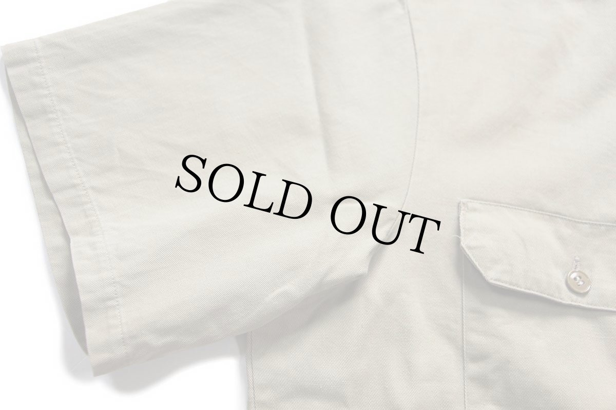 画像6: 60s Sears ARMY TWILL 半袖 コットンツイル ワークシャツ カーキ M (6)