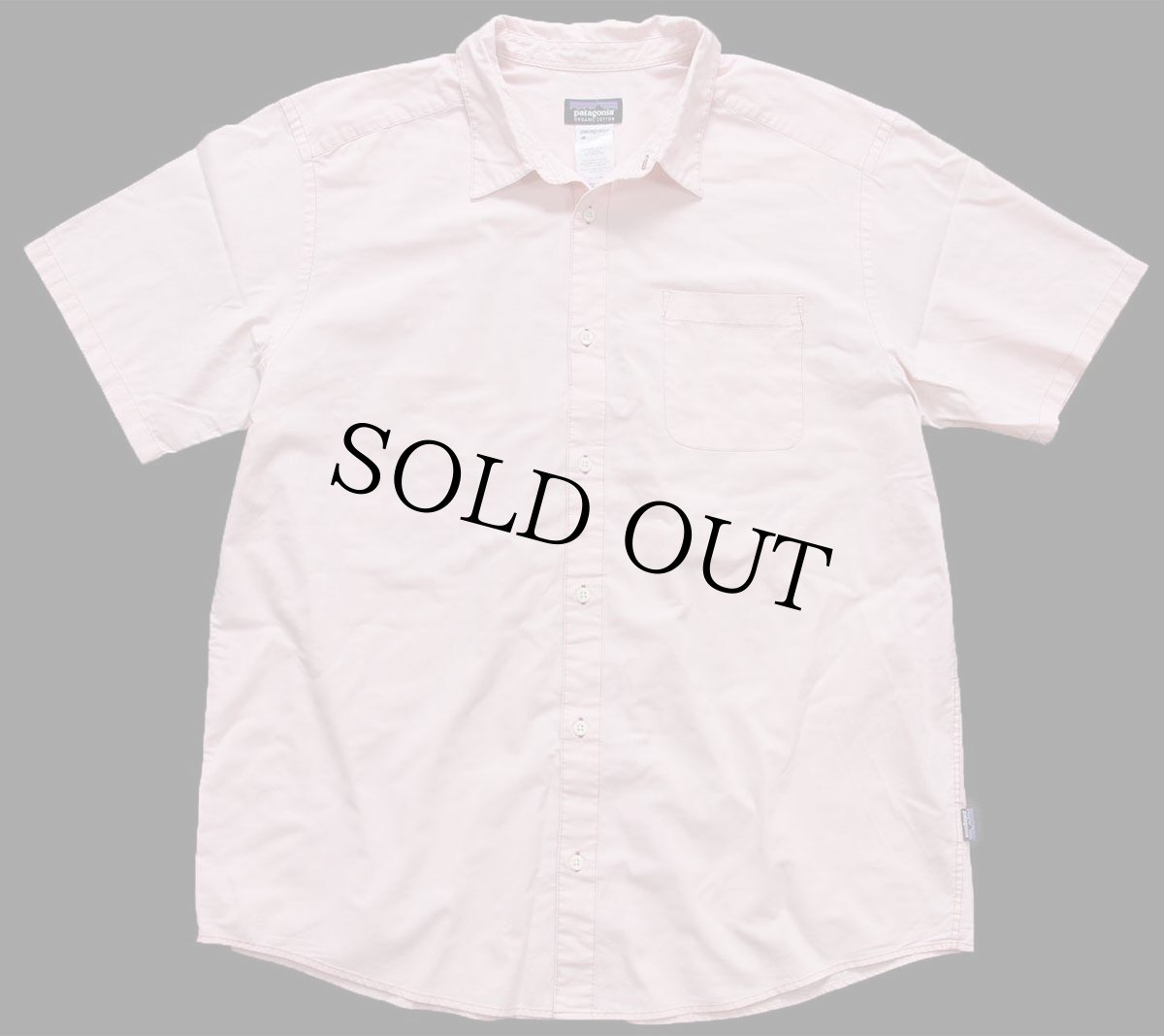 画像1: patagoniaパタゴニア Go To Shirt 半袖 オーガニックコットン混 シャツ ピンク XL (1)