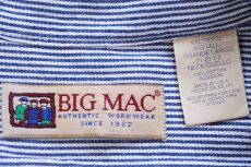画像4: 90s USA製 JCPenney BIGMACビッグマック ヒッコリー ストライプ コットン 半袖 ワークシャツ カスタム★超特大 (4)