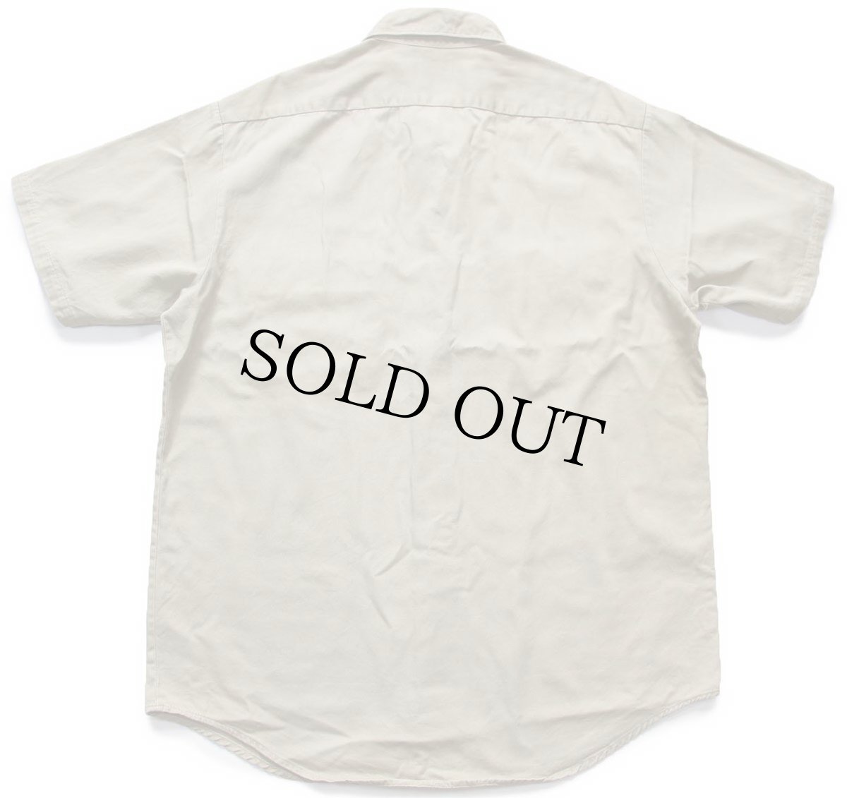 画像2: 60s Sears ARMY TWILL 半袖 コットンツイル ワークシャツ カーキ M (2)