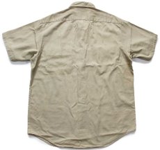 画像2: 60s Sears ARMY TWILL 半袖 コットンツイル ワークシャツ カーキ M (2)