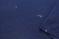 画像6: 80s USA製 Championチャンピオン OLD DOMINION UNIVERSITY ひび割れプリント ペンキ飛び Tシャツ 紺 L (6)