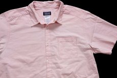 画像3: patagoniaパタゴニア Go To Shirt 半袖 オーガニックコットン混 シャツ ピンク XL (3)