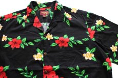 画像3: ハワイ製 Aloha Mo'i HAWAII ハイビスカス柄 オープンカラー コットン アロハシャツ 2XL★特大  (3)