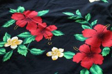 画像5: ハワイ製 Aloha Mo'i HAWAII ハイビスカス柄 オープンカラー コットン アロハシャツ 2XL★特大  (5)