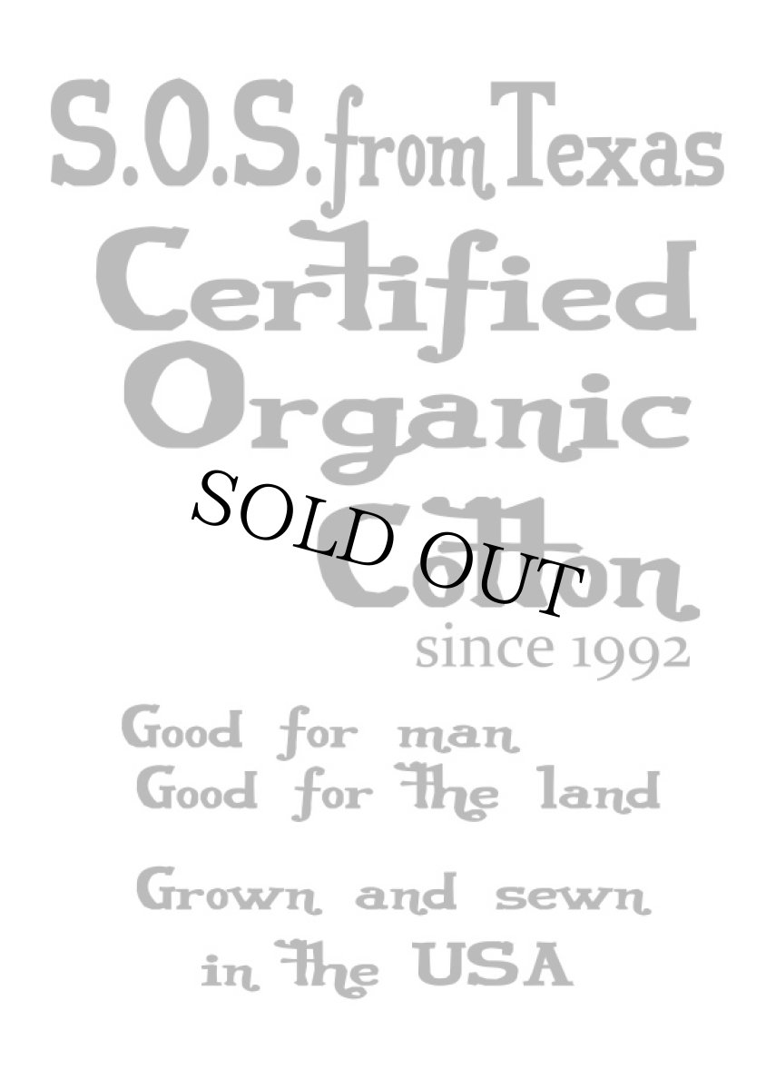 画像7: S.O.S. from Texas Short Sleeve Crew Tee White 新品★USA製 オーガニックコットン Tシャツ ホワイト (7)
