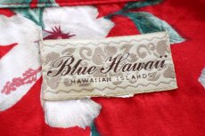 画像4: Blue Hawaii ハイビスカス柄 オープンカラー コットン アロハシャツ (4)