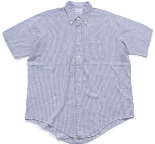 80s USA製 L.L.Bean チェック ボタンダウン 半袖 コットン シア