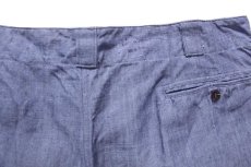 画像5: デッドストック★50s フランス軍 FRENCH NAVY ツータック リネン ショートパンツ 1★ショーツ (5)