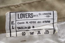 画像5: 80s イタリア軍 ツータック コットンツイル ショートパンツ カーキ w33★ショーツ (5)