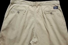 画像5: 90s DOCKERSドッカーズ ツータック コットン キャンバス パンツ カーキ w36 L30★Levi'sリーバイス (5)