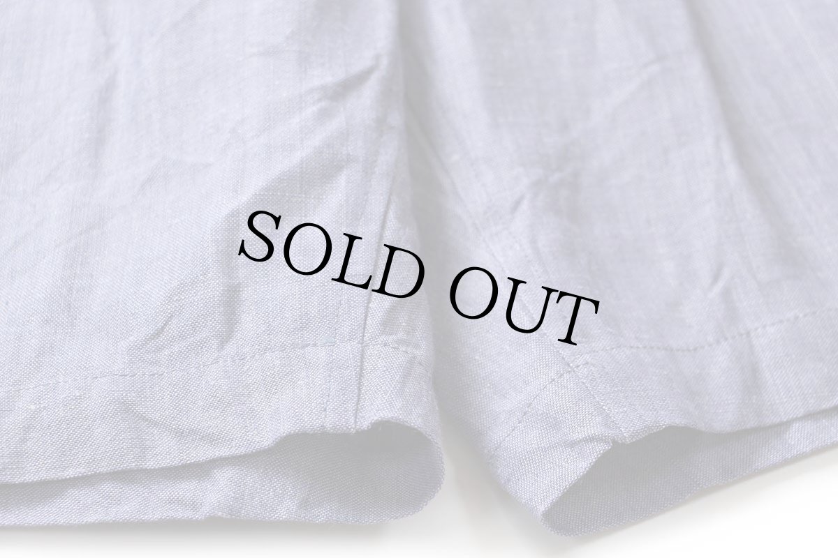 画像6: デッドストック★50s フランス軍 FRENCH NAVY ツータック リネン ショートパンツ W38★ショーツ (6)