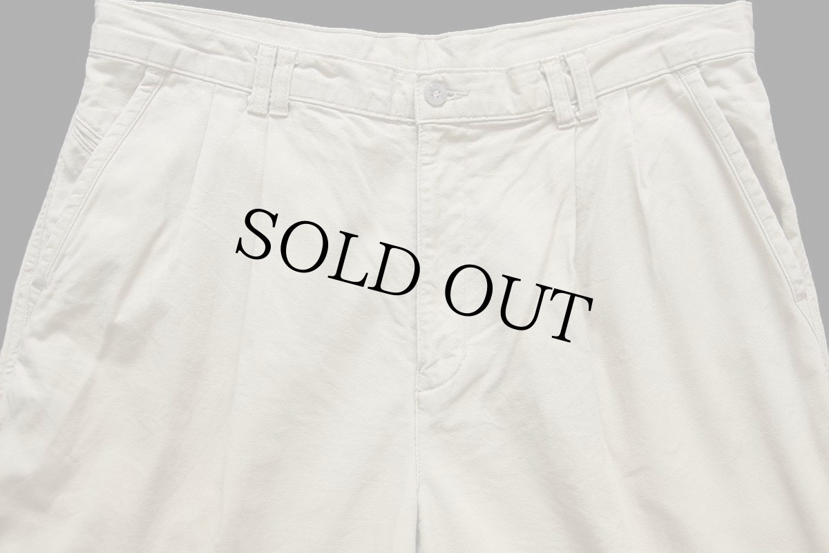 画像4: 90s DOCKERSドッカーズ ツータック コットン キャンバス パンツ カーキ W36 L30★Levi'sリーバイス (4)