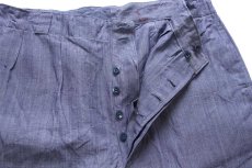 画像3: デッドストック★50s フランス軍 FRENCH NAVY ツータック リネン ショートパンツ w38★ショーツ (3)