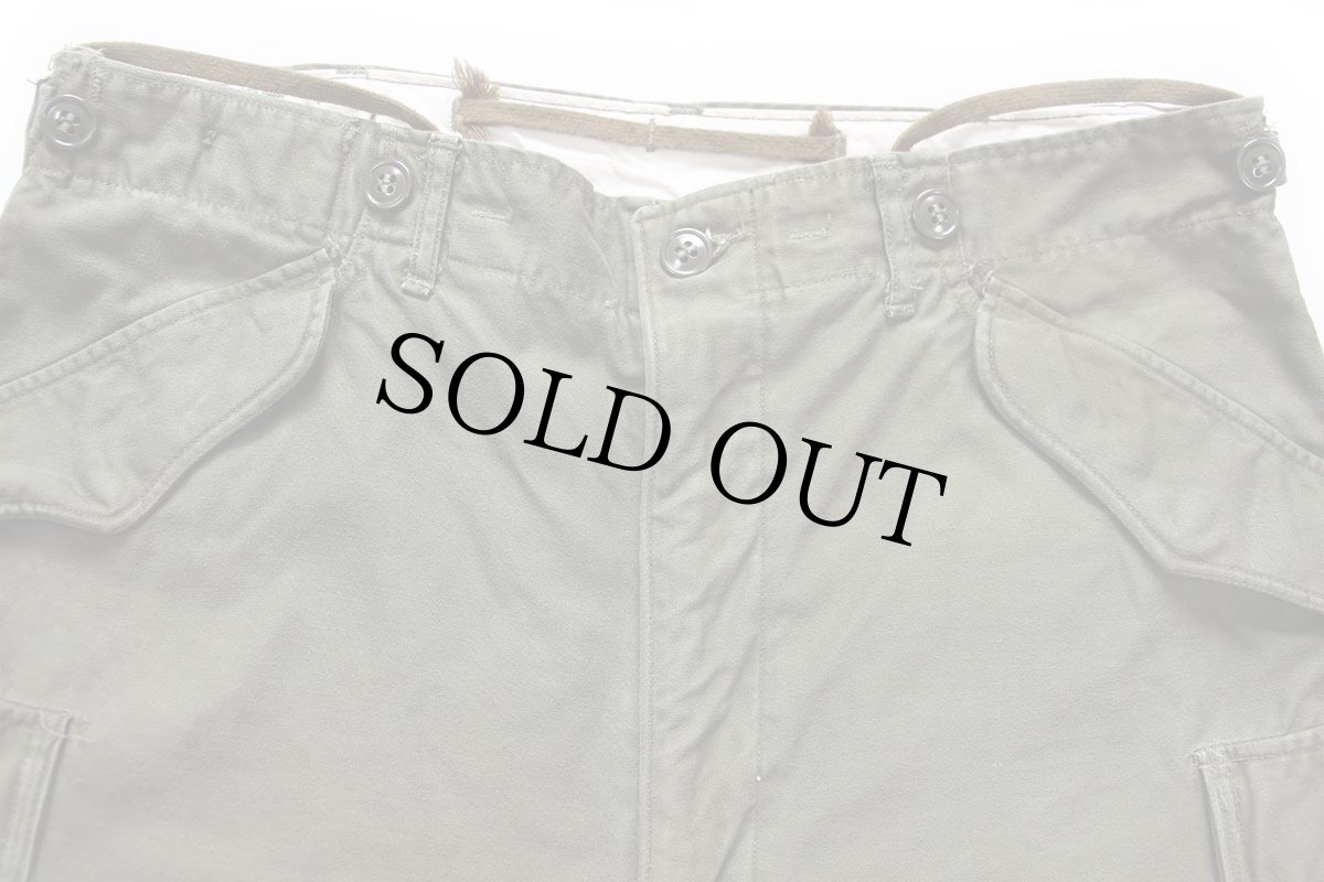 画像3: 50s 米軍 U.S.ARMY M-51 カットオフ コットンサテン フィールド カーゴ ショートパンツ オリーブグリーン M★ショーツ (3)