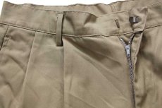 画像3: 80s イタリア軍 ツータック コットンツイル ショートパンツ カーキ w33★ショーツ (3)
