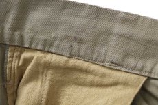 画像5: ビンテージ イタリア軍 ツータック コットンツイル ショートパンツ カーキ w35★ショーツ (5)