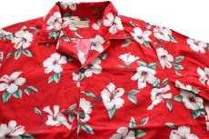画像3: Blue Hawaii ハイビスカス柄 オープンカラー コットン アロハシャツ (3)