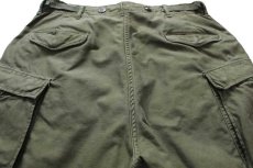 画像4: 50s 米軍 U.S.ARMY M-51 カットオフ コットンサテン フィールド カーゴ ショートパンツ オリーブグリーン M★ショーツ (4)