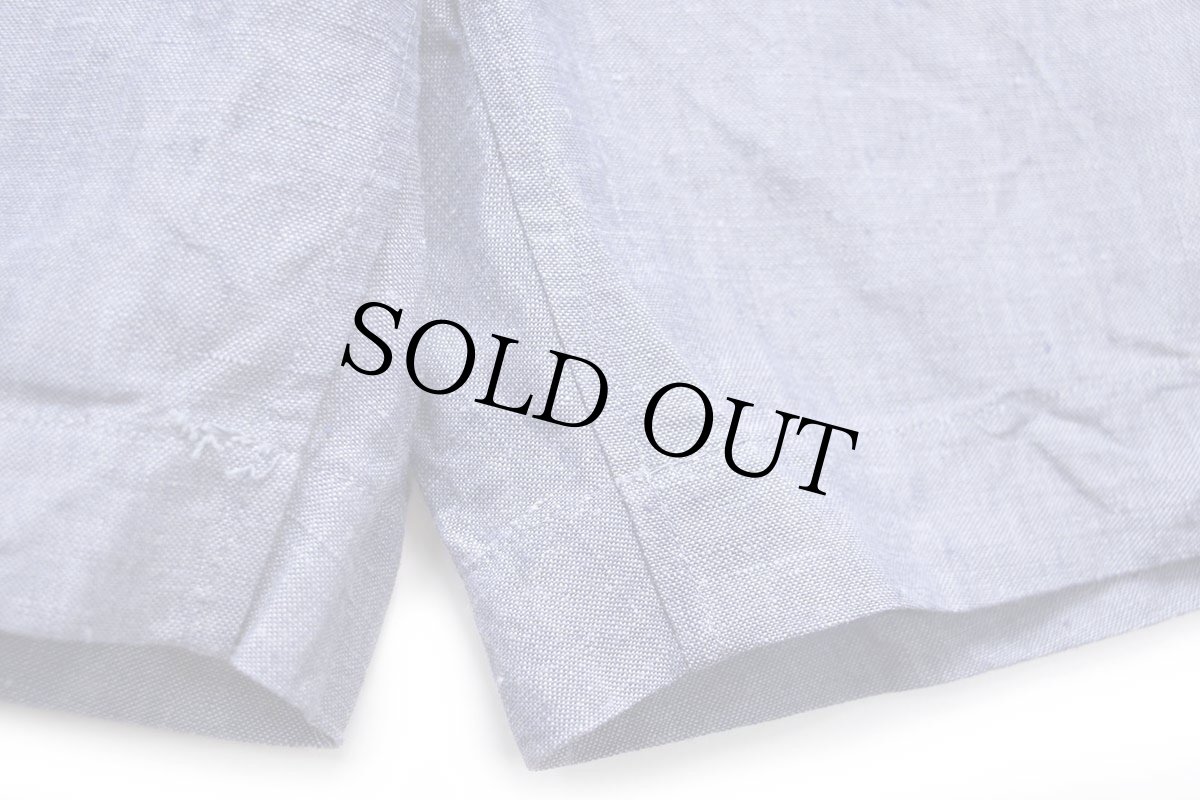 画像6: デッドストック★50s フランス軍 FRENCH NAVY ツータック リネン ショートパンツ 1★ショーツ (6)