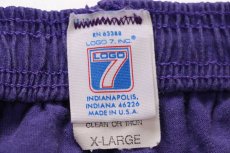 画像6: 90s USA製 LOGO7 MLB COLORADO ROCKIES コットン ショートパンツ 紫 XL★ショーツ (6)