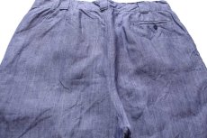 画像4: デッドストック★50s フランス軍 FRENCH NAVY ツータック リネン ショートパンツ w38★ショーツ (4)