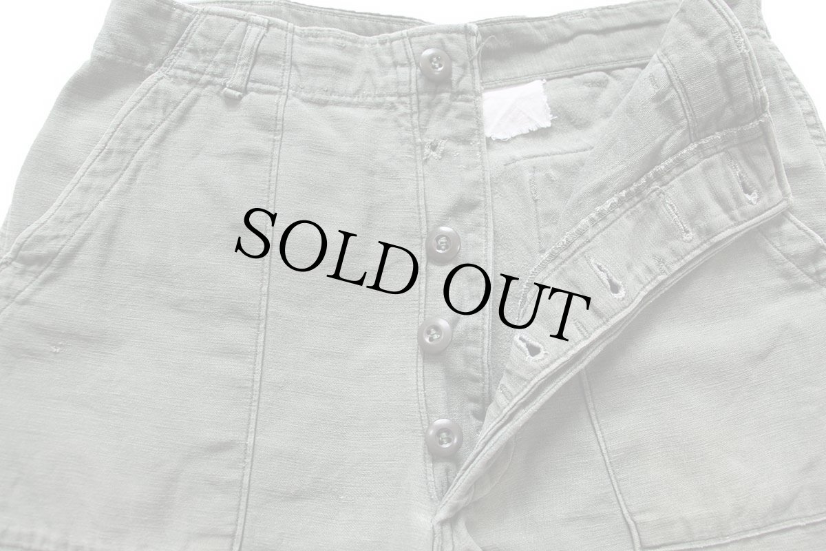 画像3: 70s 米軍 U.S.ARMY カットオフ ユーティリティ ベイカー ショートパンツ オリーブグリーン 32★ショーツ (3)