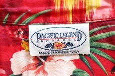 画像4: ハワイ製 PACIFIC LEGEND サンセットビーチ柄 オープンカラー コットン アロハシャツ (4)