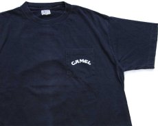 画像3: 90s USA製 CAMEL キャメル BOSTON アイスホッケー コットン ポケットTシャツ 黒 XL (3)