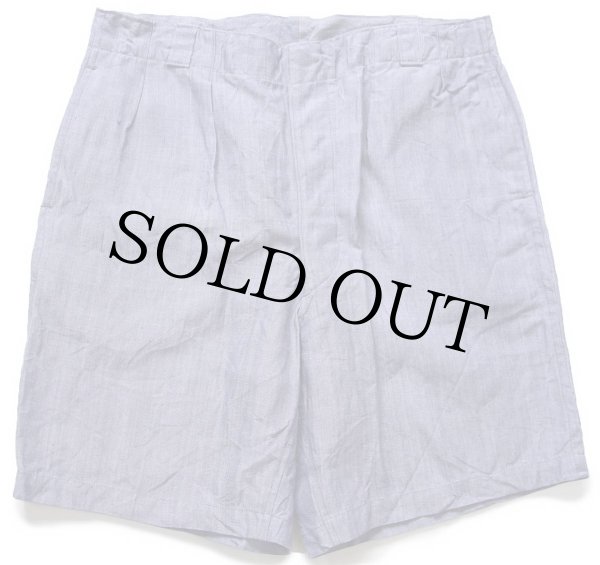 フランス海軍「FRENCH NAVY LINEN SHORTS」ハーフパンツ french navy】linen shorts フランス軍 リネン ショートパンツ