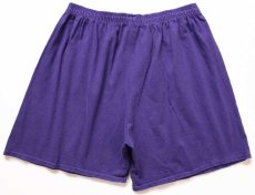 画像2: 90s USA製 LOGO7 MLB COLORADO ROCKIES コットン ショートパンツ 紫 XL★ショーツ (2)