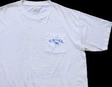 画像4: 90s USA製 CAMEL キャメル THE HARD PACK ポケットTシャツ 白 XL (4)