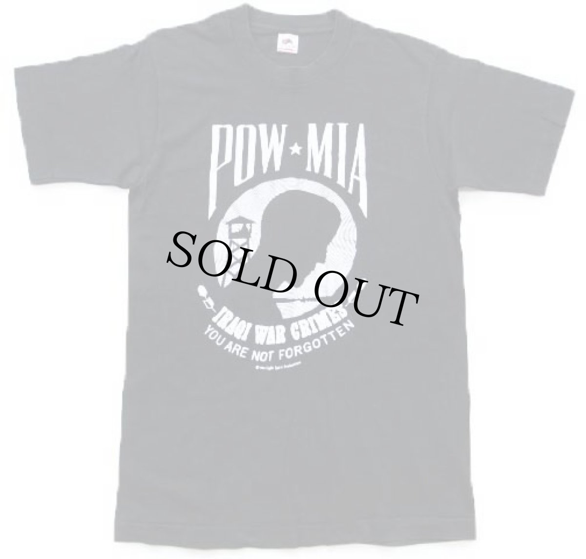 画像2: 90s USA製 POW MIA IRAQI WAR CRIMES 発泡プリント コットンTシャツ 黒 M (2)