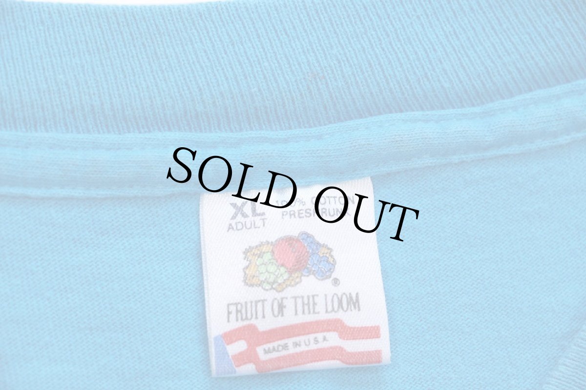 画像4: 90s USA製 I GOT BLUE AT THE MOTHER wednesday BLUES JAM! 両面プリント コットンTシャツ ボロ 青 XL (4)