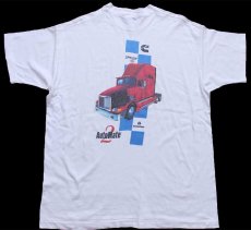 画像1: 90s USA製 DANA SPICER AutoMate2 コンボイ 両面プリント コットンTシャツ 白 XL (1)