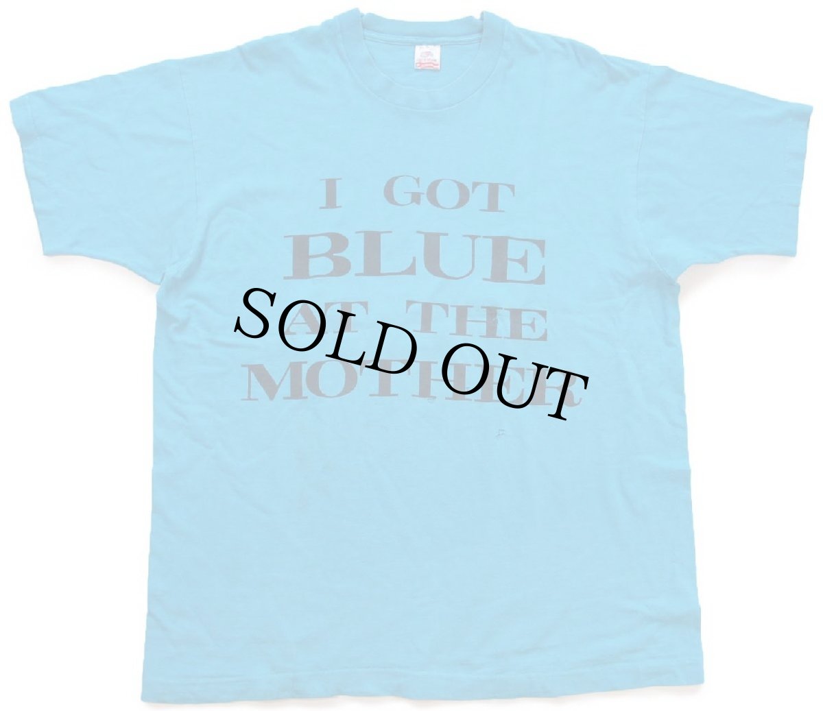 画像2: 90s USA製 I GOT BLUE AT THE MOTHER wednesday BLUES JAM! 両面プリント コットンTシャツ ボロ 青 XL (2)
