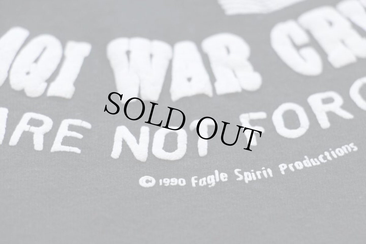 画像4: 90s USA製 POW MIA IRAQI WAR CRIMES 発泡プリント コットンTシャツ 黒 M (4)