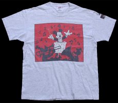 画像2: 90s USA製 DISNEYディズニー SYMPHONIC Fantasy ミッキー マウス コットンTシャツ 杢ライトグレー XL (2)