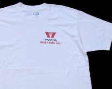 画像1: 90s USA製 Hanes YWCA BOWL-A-THON 1992 McDonald'sマクドナルド 協賛 両面プリント Tシャツ 白 L (1)