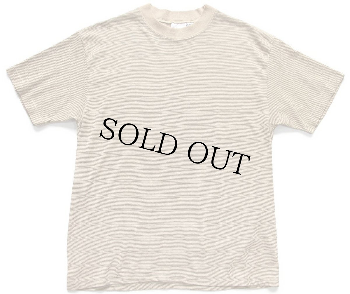 画像2: 90s USA製 BASIC EDITIONS ボーダー Tシャツ 薄茶×黒 M (2)