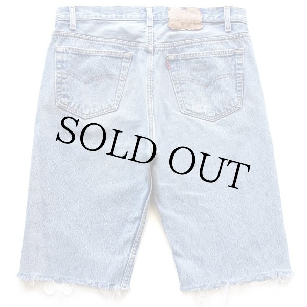 90s USA製 Levi'sリーバイス 501 ダメージ カットオフ デニム ショート